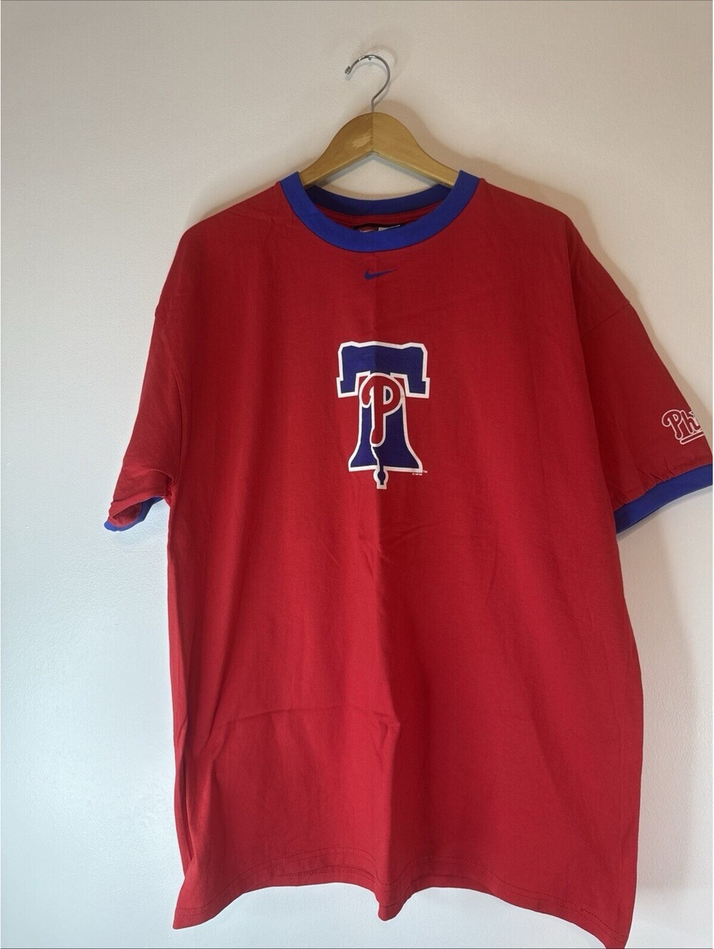 Philadelphia Phillies Shirt Mens XL Red MLB Baseball Nike Liberty Bell Tee